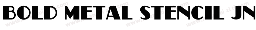 Bold Metal Stencil JNL字体转换